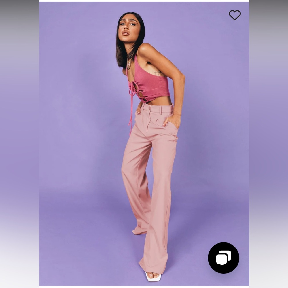 Princess Polly Archer Pants Pink High Waisted
Straight Leg Pleated Size 12